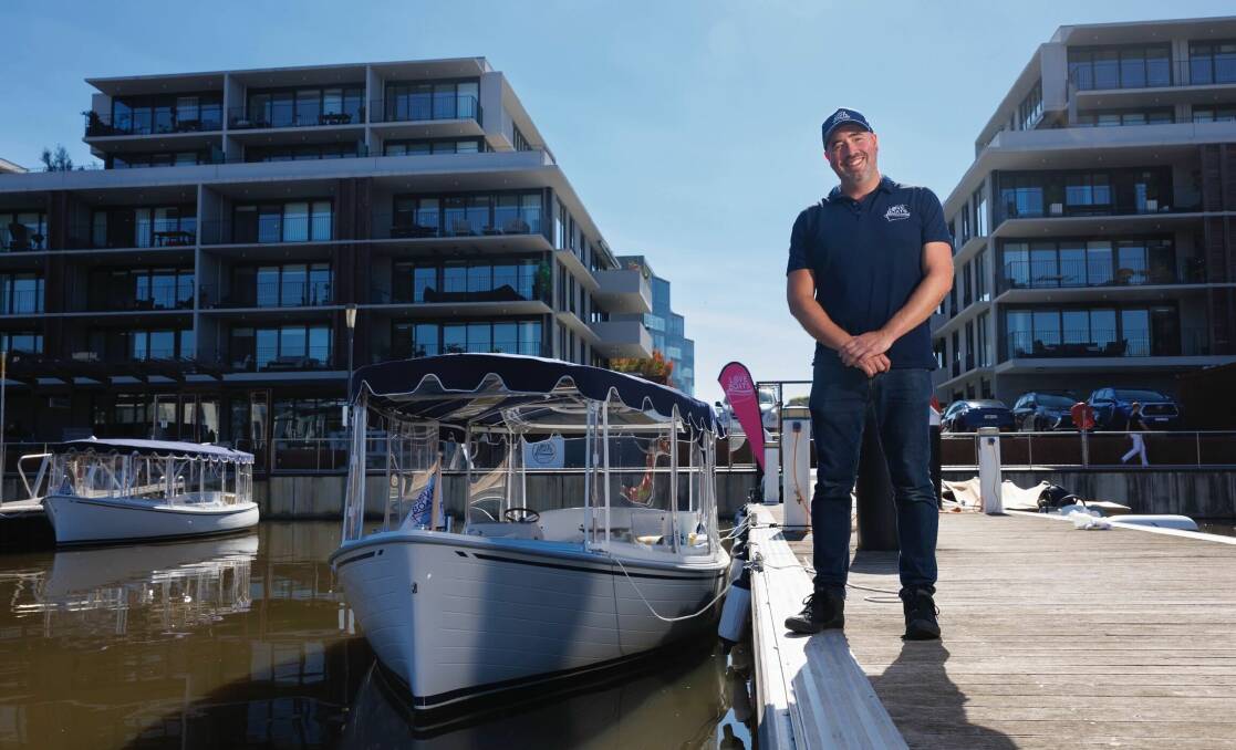 Charles Chatain, owner and manager of Love Boats, a tour service on Lake Burley Griffin. Picture by Keegan Carroll