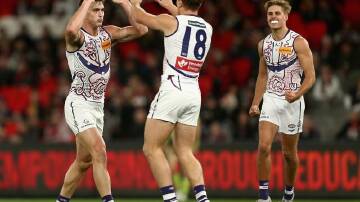 Fremantle have grinded out their third victory in four games, holding off St Kilda in Melbourne. (Rob Prezioso/AAP PHOTOS)