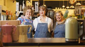 Pam Warner, Claire Smith and Kate Hogg from Cook and Co in Kingston. Picture by Keegan Carroll