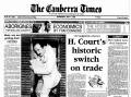 The front page of The Canberra Times on May 4, 1988.