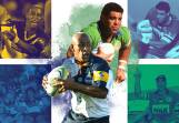 The race to be crowned Canberra's greatest player came down to Mal Meninga and George Gregan.