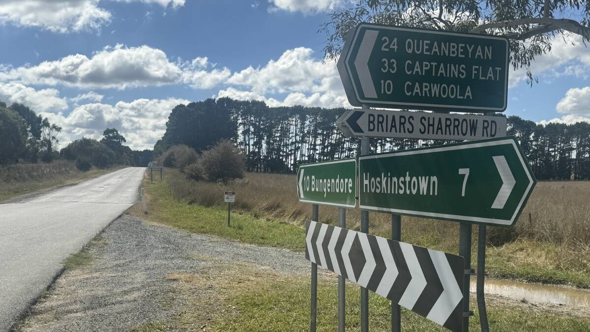 Hoskinstown Road from its intersection with Briars Sharrow Road into the village was opened by public action circa 1890. Picture by Tim the Yowie Man