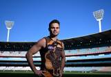 Noonuccal man Karl Amon will be all business in his second game for Hawthorn against old club Port. (James Ross/AAP PHOTOS)