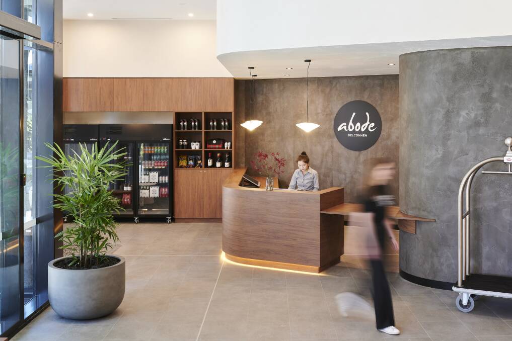 The lobby of the new Abode Belconnen. Picture: Supplied