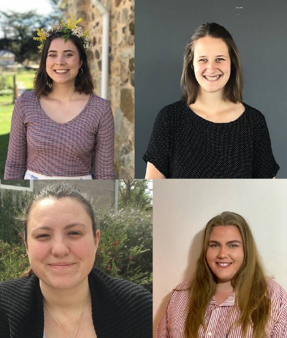 ACT Young Australian of the Year nominees clockwise from top left: Madeline Diamond, Morgan Marshall, Tilleah Roselli and Emily Patterson.
