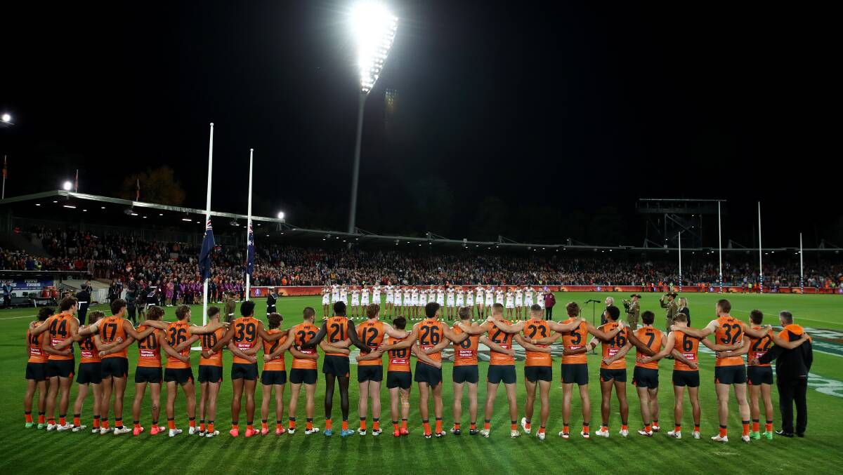 Anzac Day football returned to Canberra. Picture Getty Images