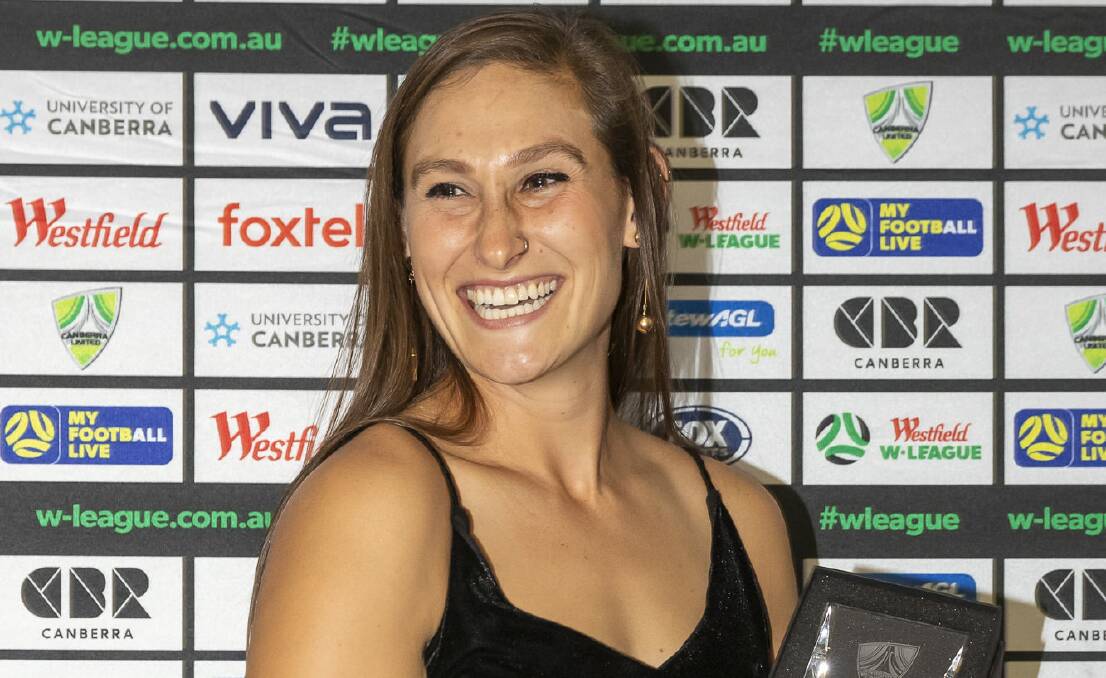 Kaleigh Kurtz claimed Canberra's player of the year award. Picture: Capital Football