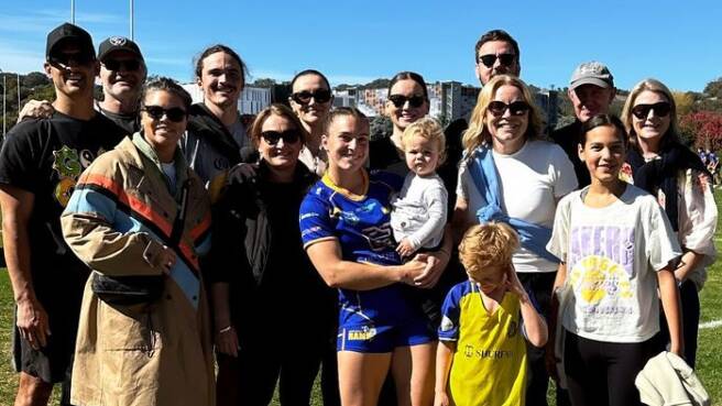 Tim Cornforth and Ella Ryan celebrate with loved ones. Picture Instagram