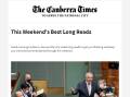 Get Canberra's best long reads in your inbox every weekend