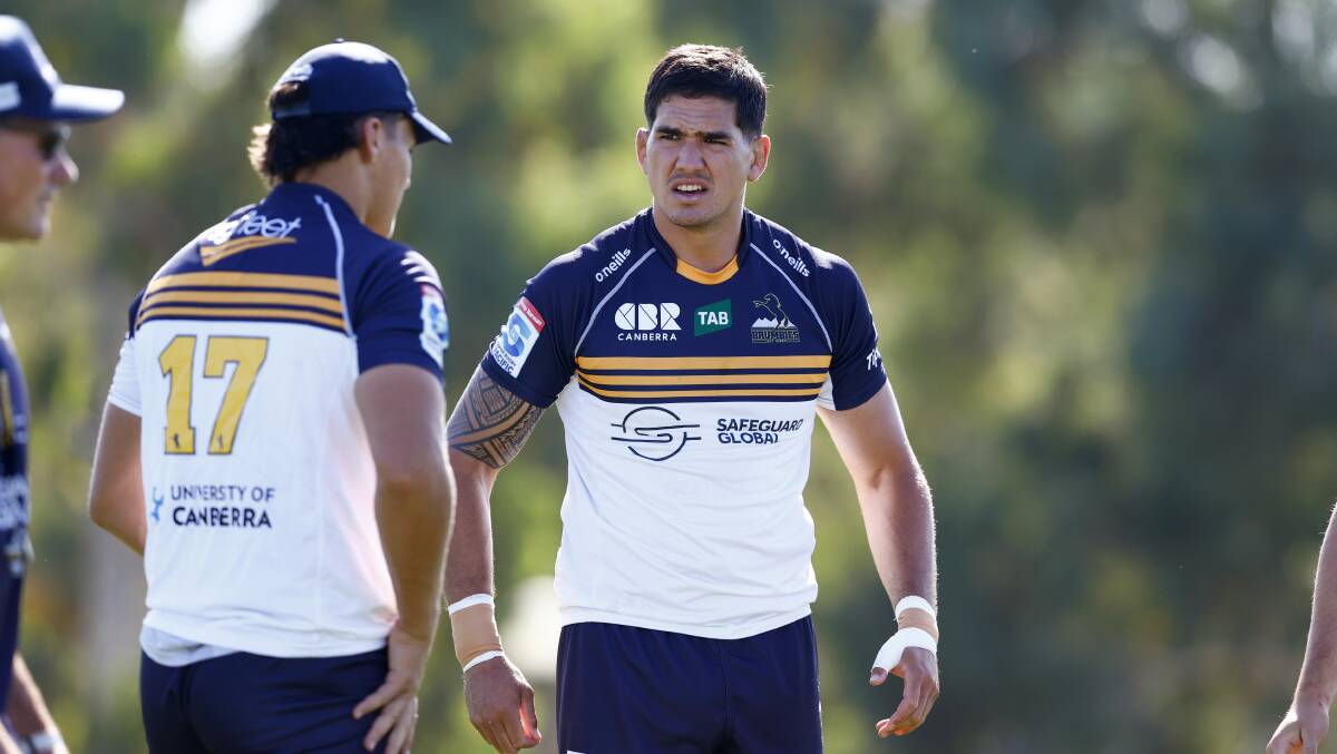ACT Brumbies lock Darcy Swain is at the centre of a contract tug-of-war. Picture by Keegan Carroll