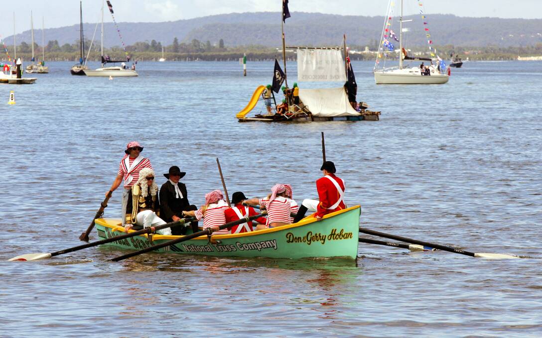 First Fleet re-enactments were once a popular feature of Australia Day celebrations. Picture by Aaron Brown