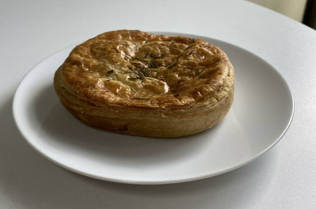 A chicken and leek pie from The Flute. Super pastry. Picture: Karen Hardy