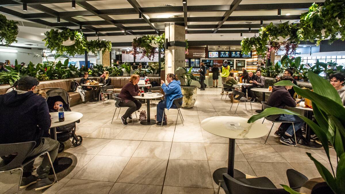 The Woden food court returns to life. Picture: Karleen Minney