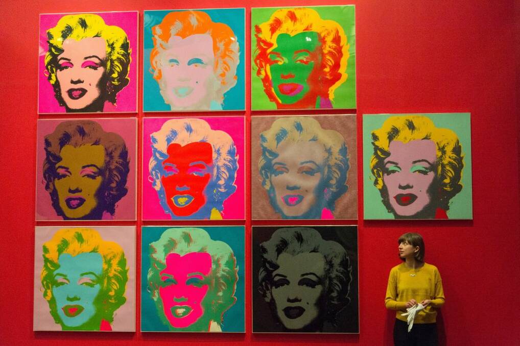 Andy Warhol screen prints featuring Marilyn Monroe. Picture: Getty Images