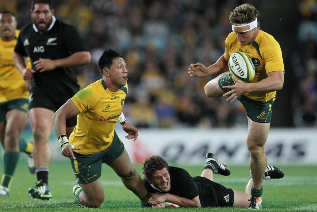 Christian Lealiifano, left, has played 19 Tests for the Wallabies. Picture: Brendan Esposito