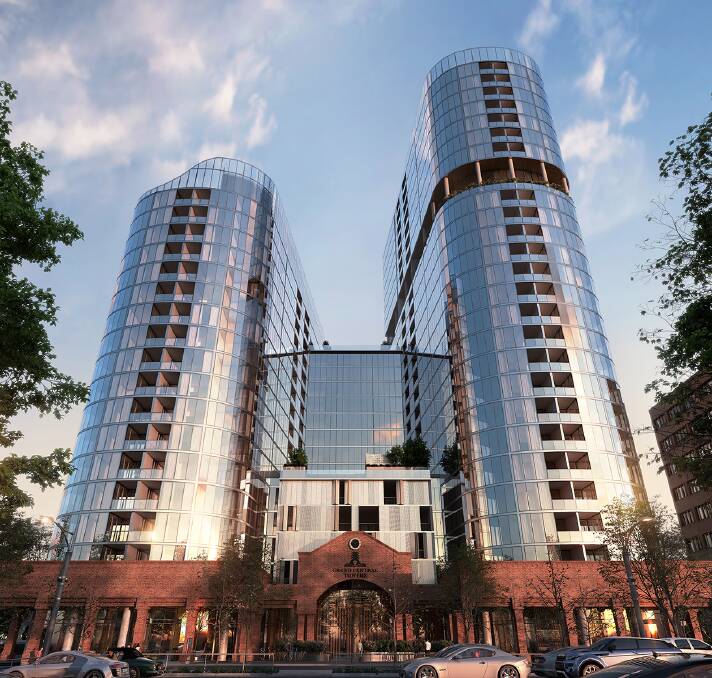 An artist's impression of Grand Central Towers in Woden. Picture: Supplied