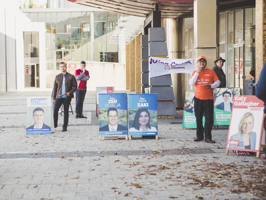 Re-polling at CMAG: Four ACT independent candidates secured enough votes to receive Australian Electoral Commission payments. Picture: Jamila Toderas