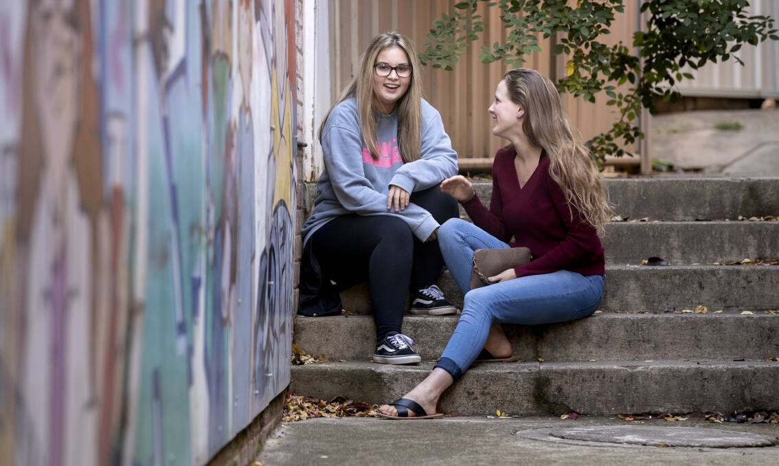 Eighteen-year-olds Tiarne Brown and Heidi Nicholson, both of Cooma, will vote in their first federal election this year but are still making up their minds. Picture: Sitthixay Ditthavong