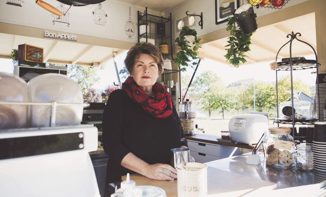 Mimi's Pit Stop owner Vicki Eveille, who is looking to buy picnic tables but worried about customers' reluctance to sit around Lake Tuggeranong. Picture: Jamila Toderas