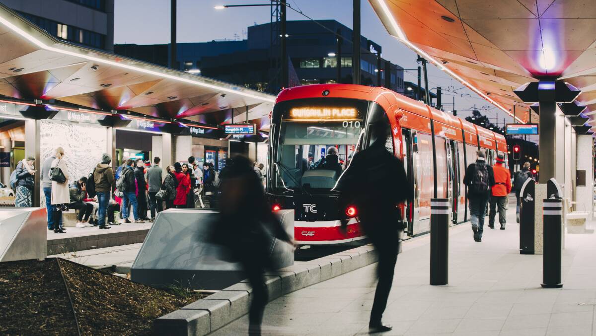 Light rail has proven popular enough with Canberrans that questioning the destination of stage two has become political poison. Picture: Jamila Toderas
