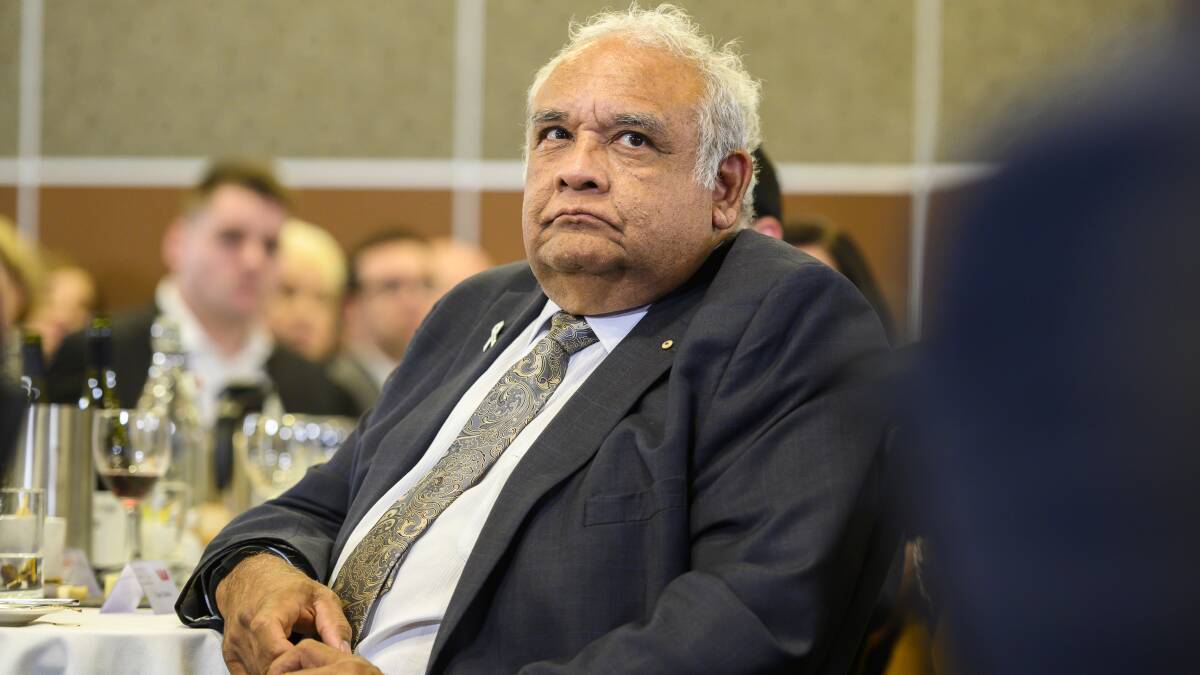 Reconciliation Australia co-chairman Tom Calma in the audience at the National Press Club on Wednesday. Picture: AAP