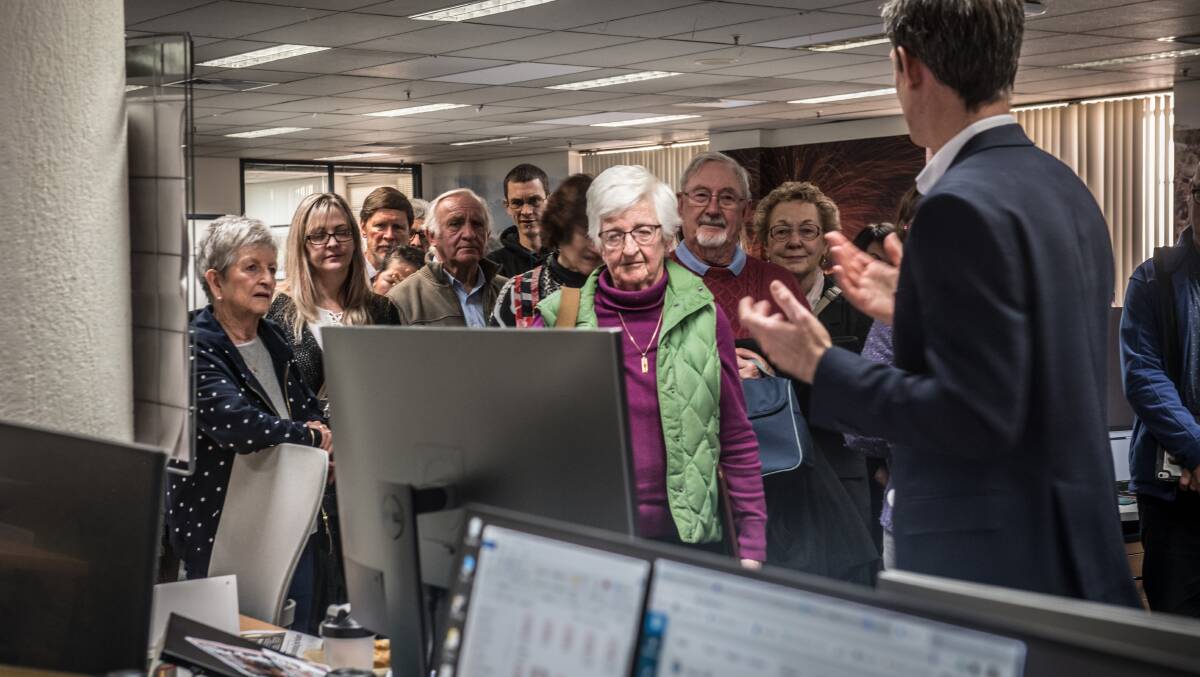 Subscribers visited The Canberra Times' newsroom and press site on Thursday August 15, 2019. 