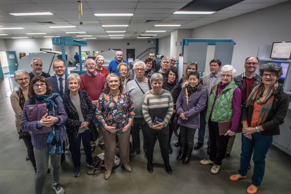 Canberra Times subscribers visit the newsroom and printing press. Picture: Karleen Minney