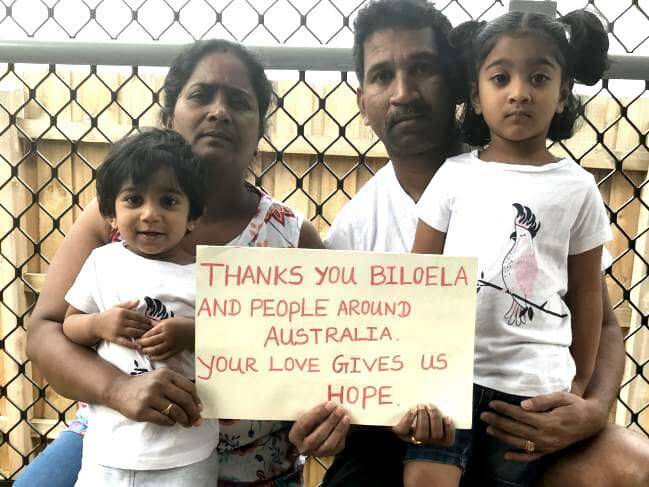 The Biloela Tamil family at the centre of a deportation row. Picture: Facebook