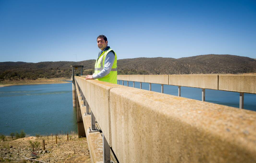 Managing director of Icon Water, Ray Hezkial, at Googong Dam. Picture: Elesa Kurtz