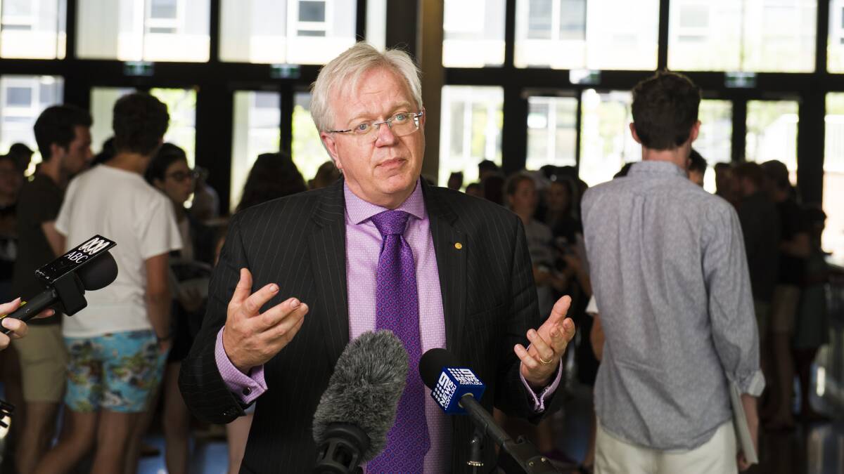 ANU vice-chancellor Professor Brian Schmidt says students should keep studying despite a teaching break. Picture: Dion Georgopoulos