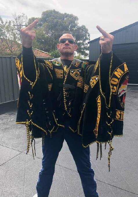 An image seized by police of alleged shooting victim Peter Zdravkovic. He sent the photo to Comanchero bikie gang members using social media. Picture: Supplied