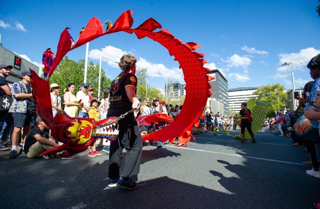 Canberrans lined London Circuit on Saturday to see the annual Multicultural Festival parade. Picture: Elesa Kurtz