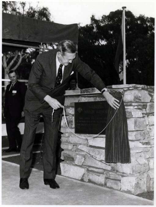 Prime minister John Gorton declares the gardens open on October 20, 1970. Picture: ANBG