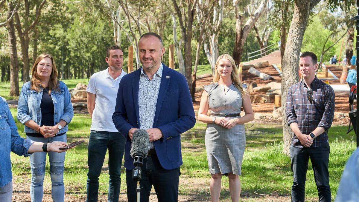 Chief Minister Andrew Barr has ruled out the ACT Greens leader Shane Rattenbury taking on a role as deputy chief minister. Picture: Matt Loxton