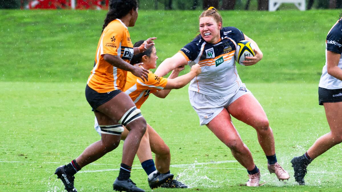 City's Grace Kemp played a starring role with two tries. Picture: Elesa Kurtz
