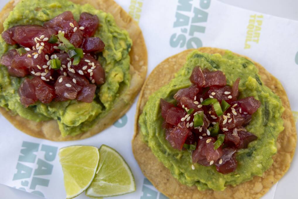 Tuna tostadas with yellowfin tuna, guacamole and sesame. Picture by Gary Ramage