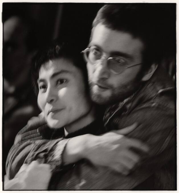 John Lennon and Yoko Ono in the early 1970s. Photo given to London's National Portrait Gallery and to appear in Love Stories at National Portrait Gallery. Picture: Herb Schmitz