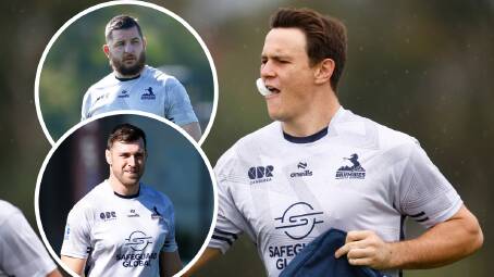 Tom Hooper, right, Connal McInerney, top, and Nick Frost are back in the Brumbies' starting side.
