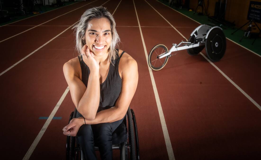 Madison de Rozario is one of Australia's fastest wheelchair athletes. Picture: Karleen Minney