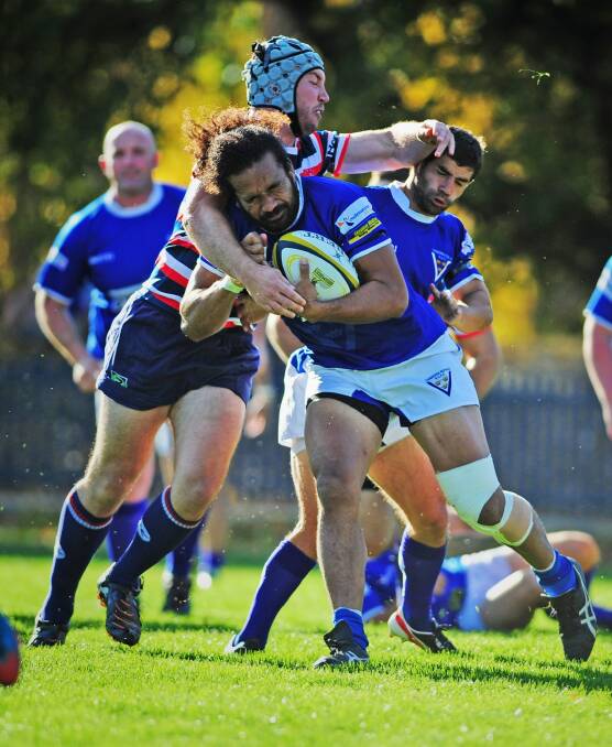 Soakai Tai in action for Royals in 2013. Photo: Katherine Griffiths