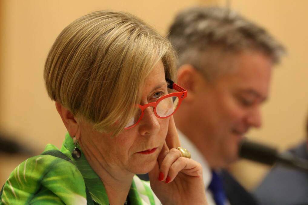 Finance Department secretary Jane Halton with her minister, Mathias Cormann. Photo: Andrew Meares