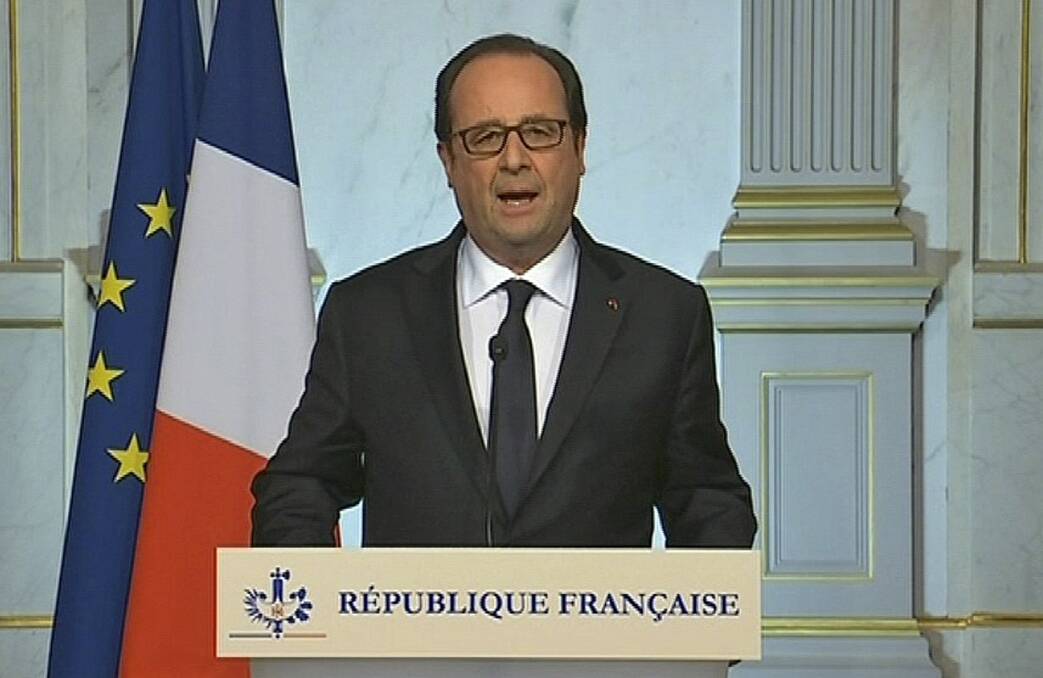 French President Francois Hollande announces a further tightening of security across the country after the Bastille Day attack.  Photo: AP