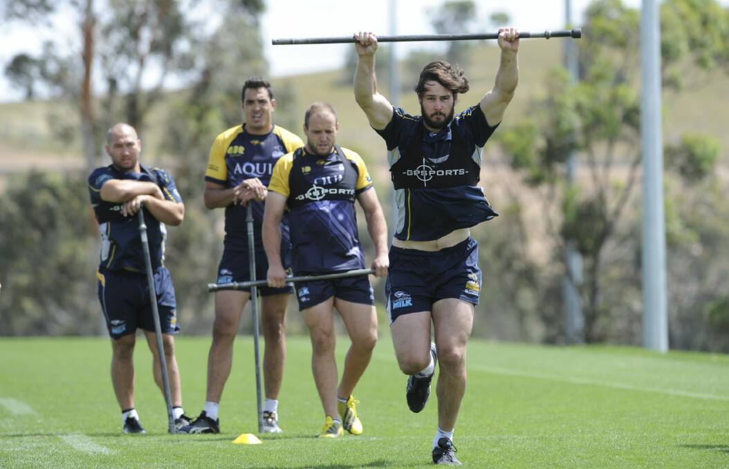 Brumbies lock Sam Carter hopes he can be a leader in the 2016 Super Rugby season. Photo: Graham Tidy