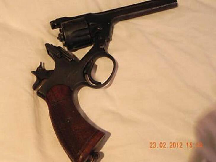 An unregistered firearm found at the residence. Photo: Supplied
