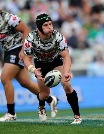 Raiders player Matt McIlwrick during his debut against the Sharks this year. Photo: Melissa Adams
