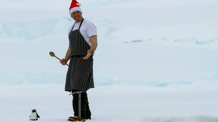 Justin Chambers is the only chef at Mawson Station in Antarctica. Photo: Supplied