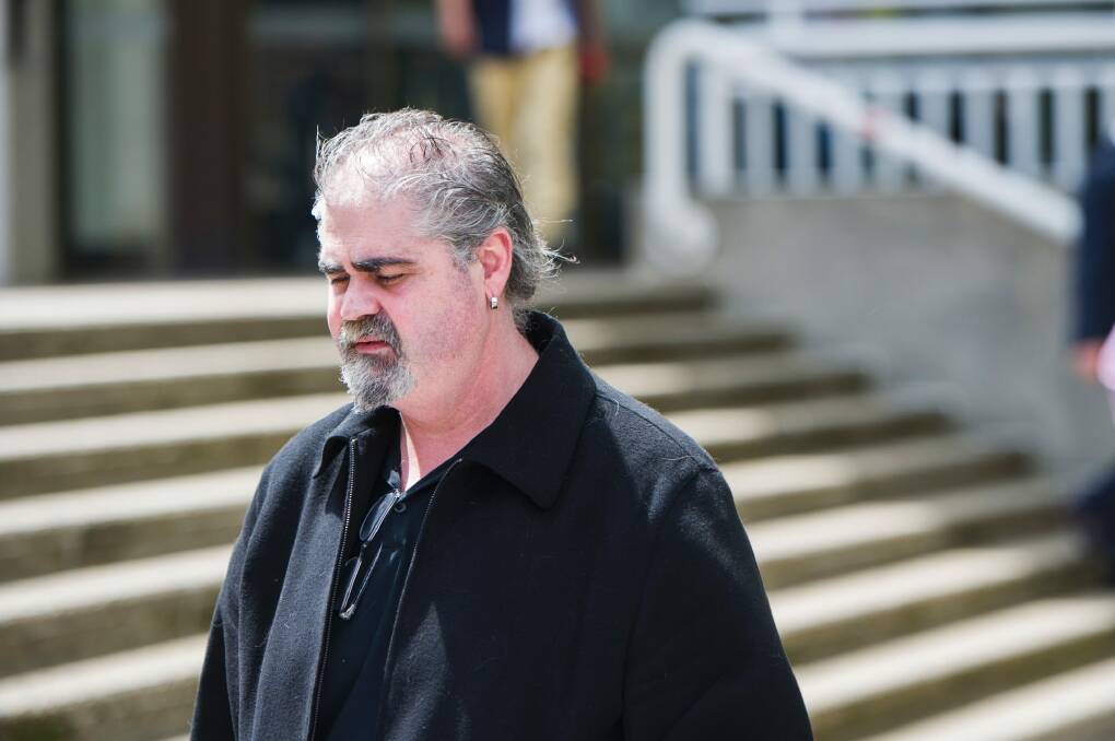 Canberra restaurateur James Mussillon leaves the Queanbyean Court on Monday afternoon. Photo: Rohan Thomson