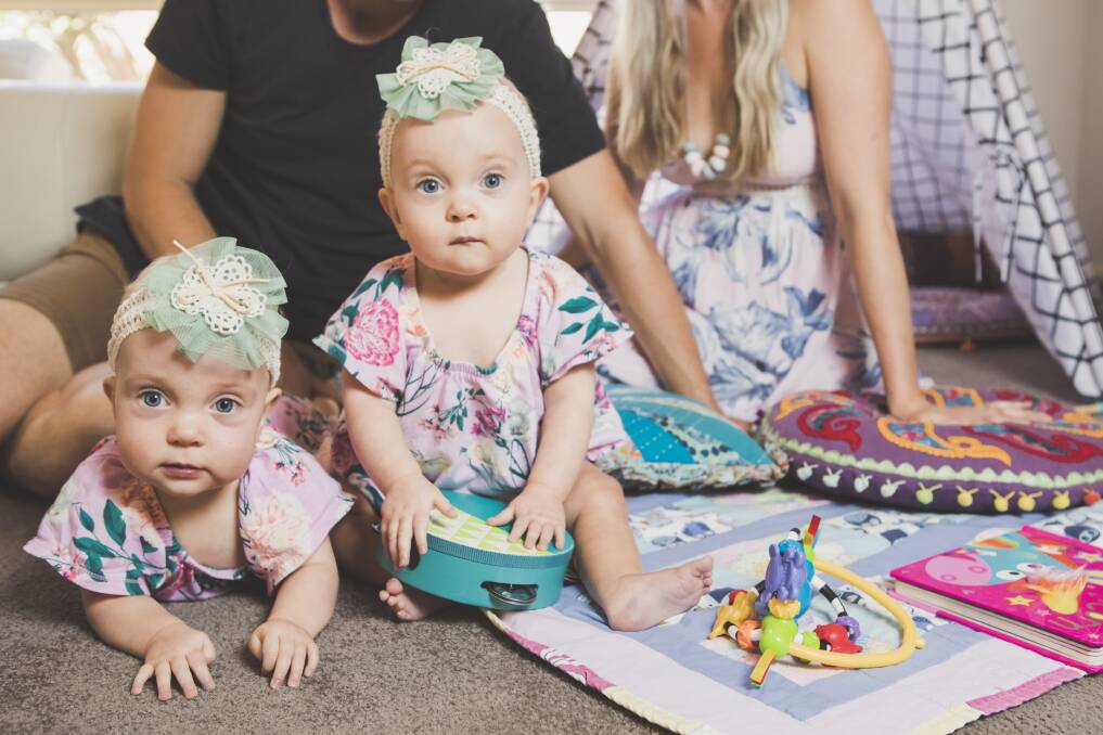 Dahli and India Greenhalgh spent three months in hospital after they were born. Photo: Jamila Toderas