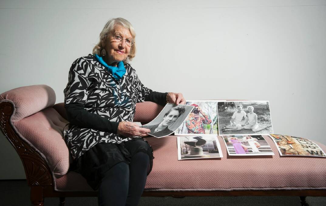 100-year-old Canberran Rena McCawley is preparing for her solo photography exhibition. Photo: Elesa Kurtz