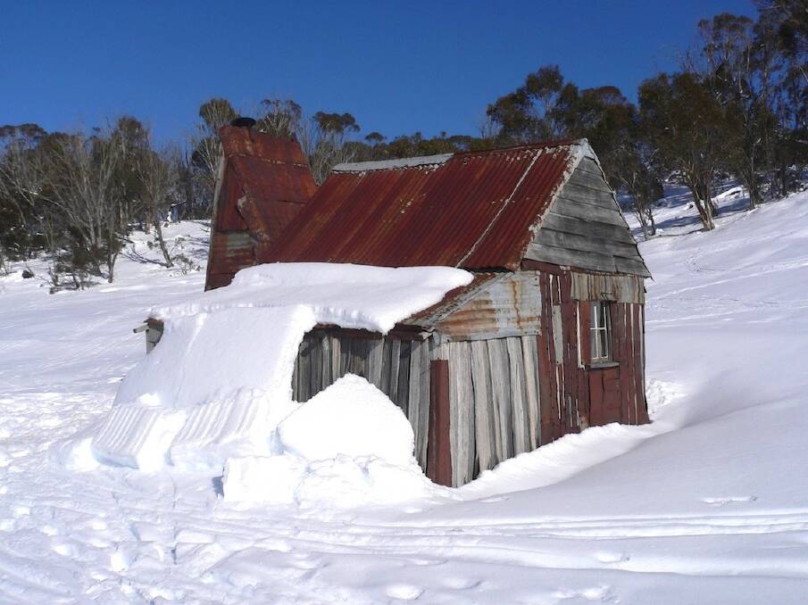 Four Mile Hut resplendent in its winter coat. Photo: Matthew Higgins